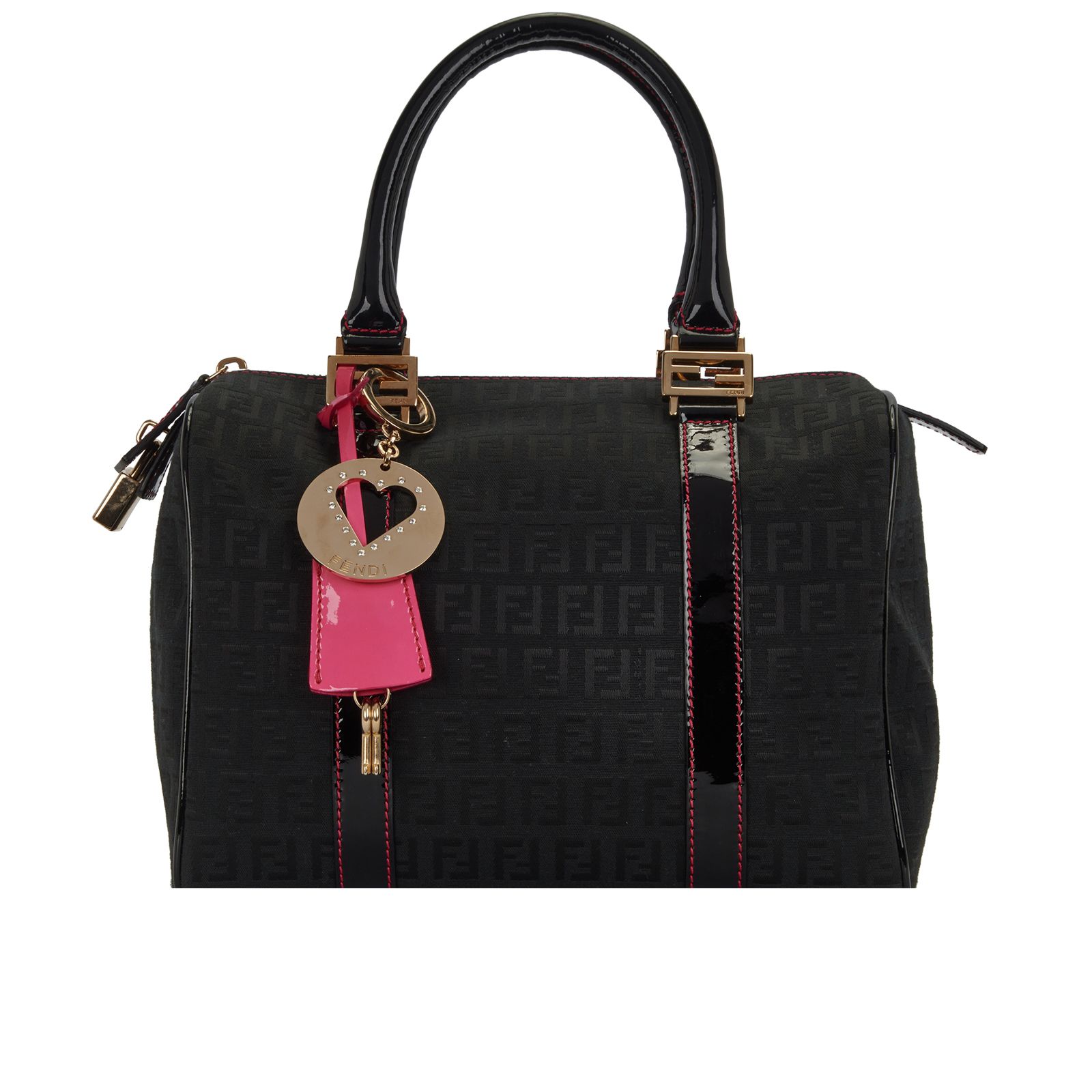 Fendi zucca boston online bag